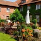 Der idyllische Biergarten im Gasthaus Dehne