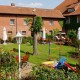 Der idyllische Biergarten im Gasthaus Dehne